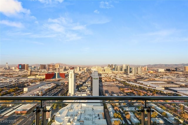 balcony featuring a city view