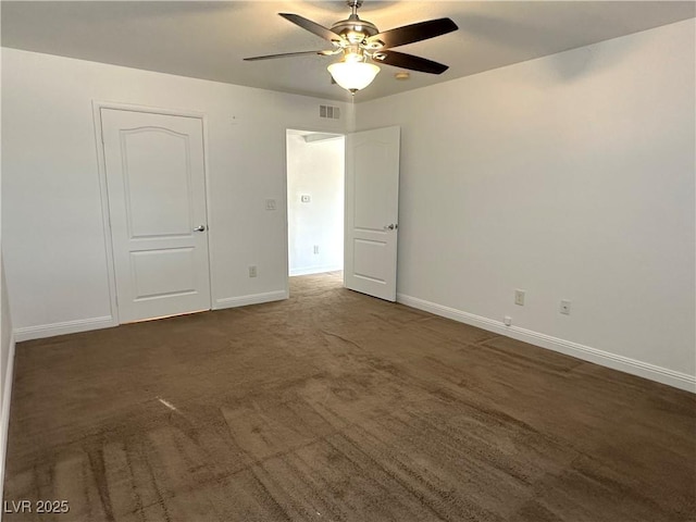 5055 W Hacienda Ave Unit 1095, Las Vegas, NV 89118 - unfurnished bedroom featuring ceiling fan, baseboards, and visible vents