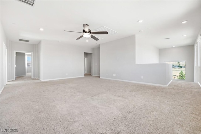 1512 Sagefield Way, Logandale, NV 89021 - unfurnished room with light carpet, ceiling fan, and recessed lighting