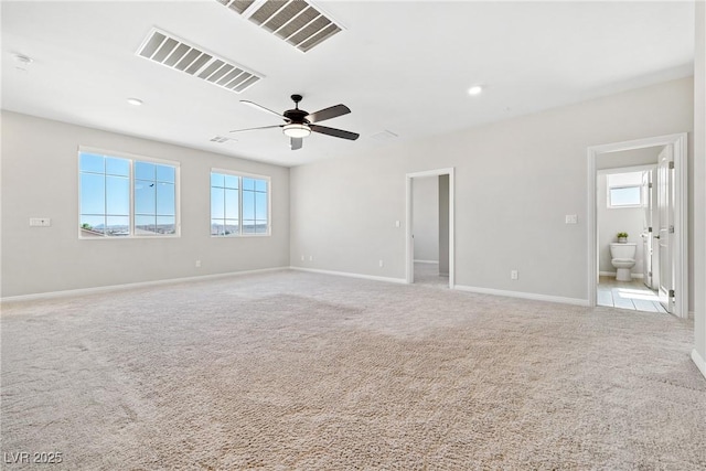 1512 Sagefield Way, Logandale, NV 89021 - empty room featuring a ceiling fan, carpet flooring, and recessed lighting