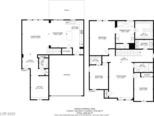 8992 Sparkling River Ct, Las Vegas, NV 89178 - floor plan / room layout