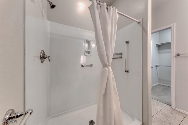 6116 Tokara Ave, Las Vegas, NV 89122 - full bath with tile patterned flooring and curtained shower
