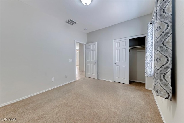 6116 Tokara Ave, Las Vegas, NV 89122 - unfurnished bedroom with baseboards, a closet, visible vents, and carpet