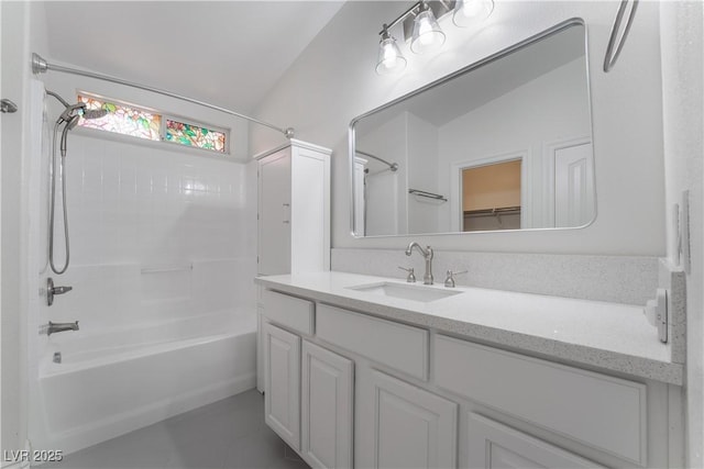 4360 Meadowlark Wing Way N, Las Vegas, NV 89084 - full bathroom with vanity, tub / shower combination, tile patterned floors, and a walk in closet