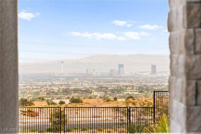 balcony with a city view