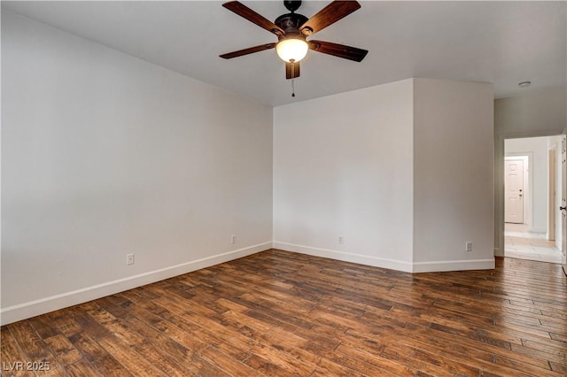 3200 Ridgecliff St, Las Vegas, NV 89129 - empty room with wood-type flooring, a ceiling fan, and baseboards