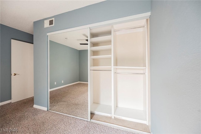 closet featuring visible vents