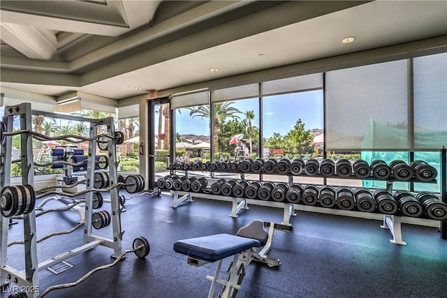 view of workout area