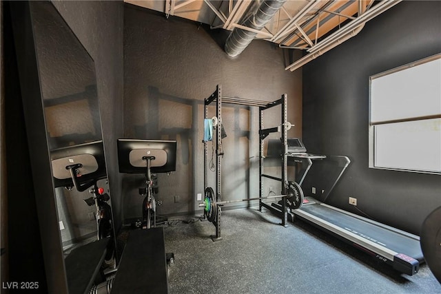 view of exercise area