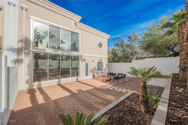 view of patio featuring fence