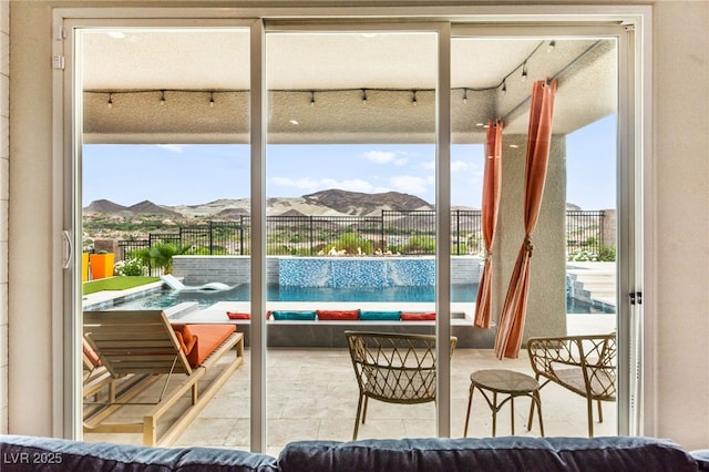 103 Reflection Cove Dr, Henderson, NV 89011 - entryway featuring tile patterned flooring and a mountain view