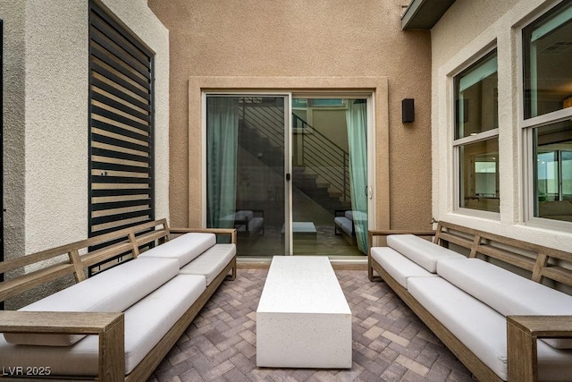 view of patio featuring outdoor lounge area