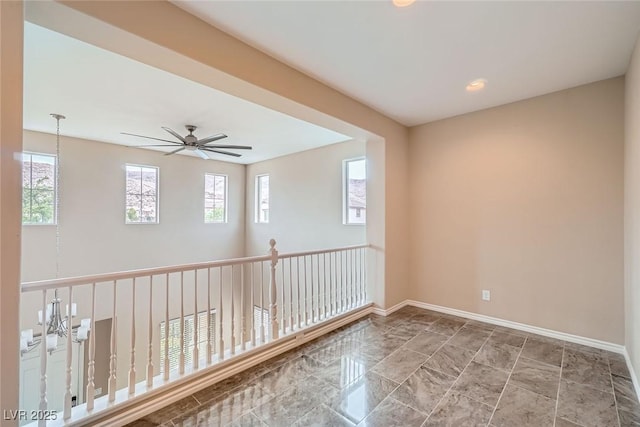 3428 Iron Hagen Ct, Las Vegas, NV 89141 - unfurnished room featuring recessed lighting, baseboards, and ceiling fan