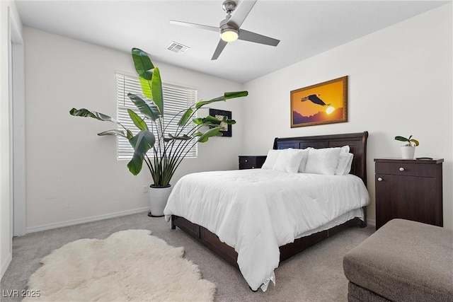 8107 Skye Sweep St, Las Vegas, NV 89166 - carpeted bedroom featuring visible vents, a ceiling fan, and baseboards