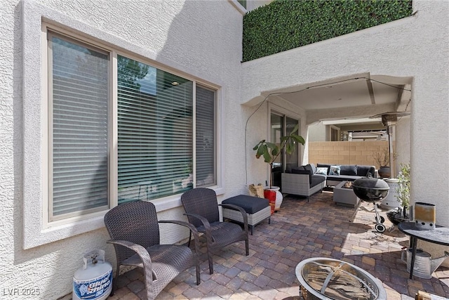 8107 Skye Sweep St, Las Vegas, NV 89166 - view of patio / terrace featuring an outdoor hangout area