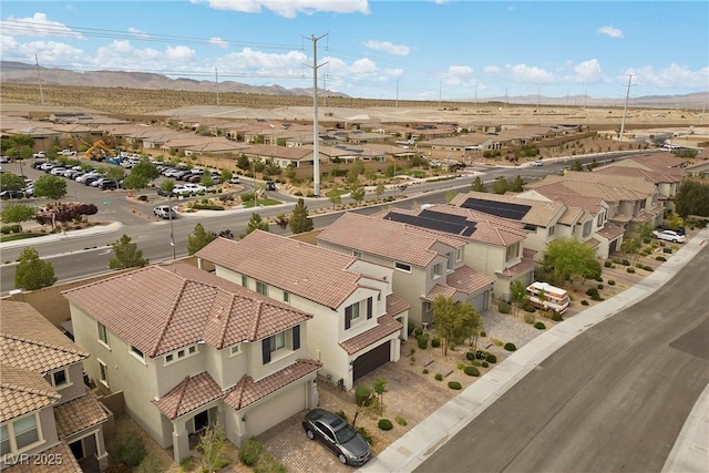 8107 Skye Sweep St, Las Vegas, NV 89166 - birds eye view of property featuring a mountain view and a residential view