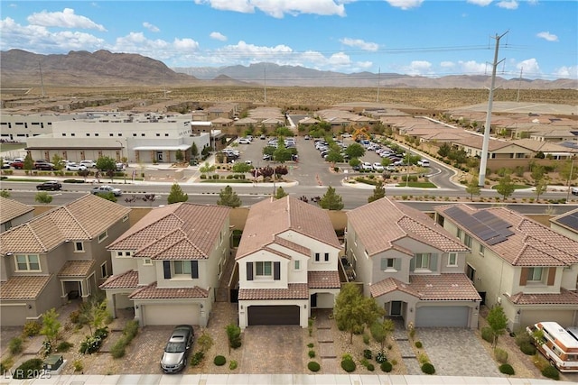 8107 Skye Sweep St, Las Vegas, NV 89166 - bird's eye view featuring a mountain view and a residential view