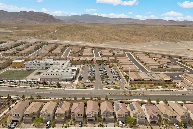 8107 Skye Sweep St, Las Vegas, NV 89166 - bird's eye view featuring a mountain view and a residential view
