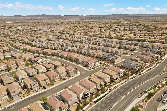 8107 Skye Sweep St, Las Vegas, NV 89166 - birds eye view of property with a mountain view and a residential view