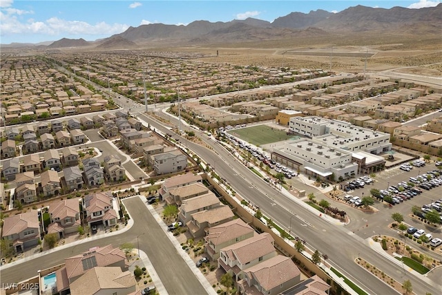8107 Skye Sweep St, Las Vegas, NV 89166 - birds eye view of property with a mountain view