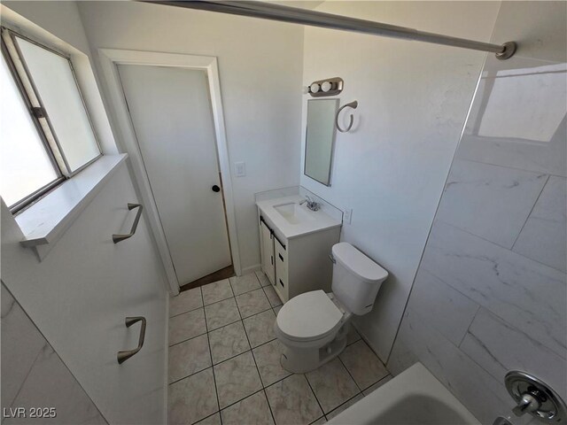 4754 Marnell Dr, Las Vegas, NV 89121 - full bath featuring toilet, vanity, and tile patterned floors