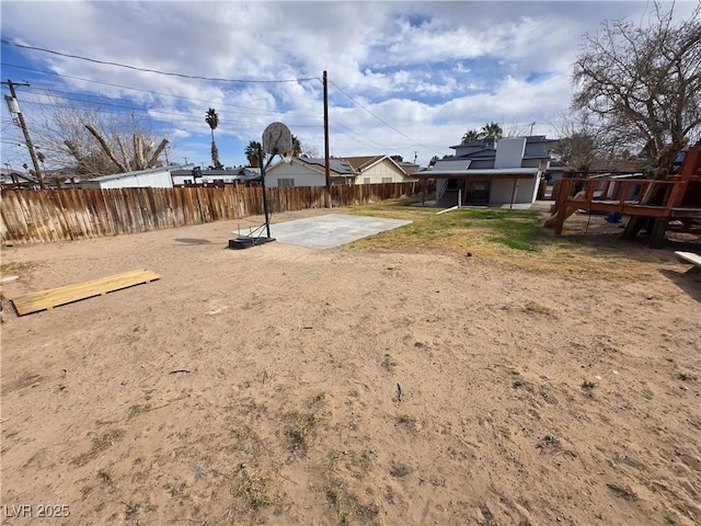 4754 Marnell Dr, Las Vegas, NV 89121 - view of yard with a fenced backyard and a patio