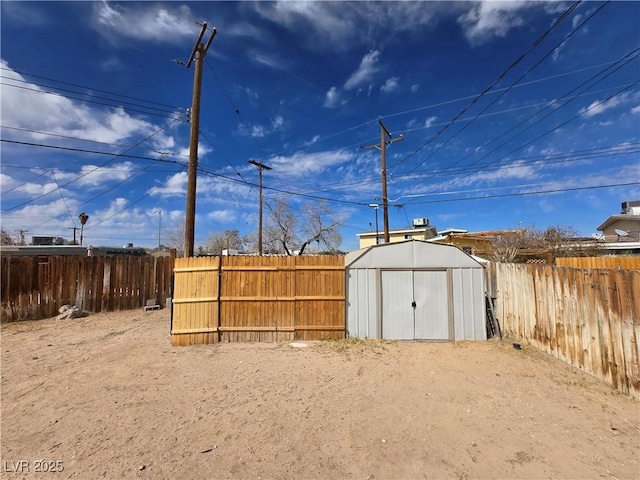 4754 Marnell Dr, Las Vegas, NV 89121 - view of shed featuring a fenced backyard