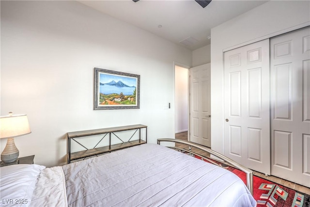 bedroom with a closet