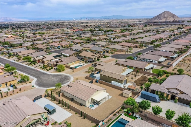 10470 Irish Cliffs Ct, Las Vegas, NV 89149 - birds eye view of property featuring a mountain view and a residential view