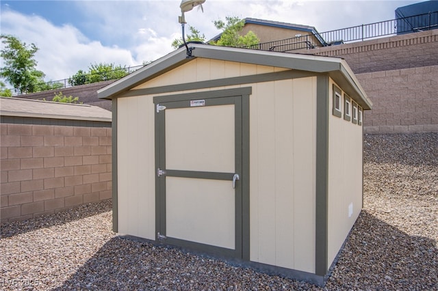 10470 Irish Cliffs Ct, Las Vegas, NV 89149 - view of shed with fence
