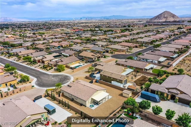 10470 Irish Cliffs Ct, Las Vegas, NV 89149 - drone / aerial view featuring a mountain view and a residential view