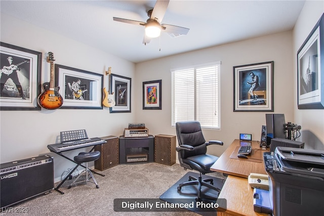 10470 Irish Cliffs Ct, Las Vegas, NV 89149 - office space featuring ceiling fan and carpet floors