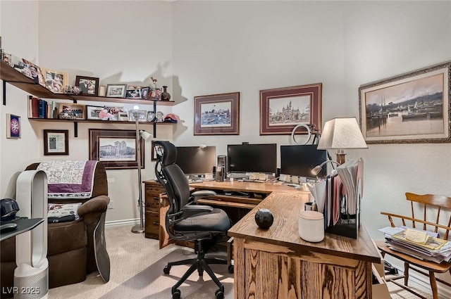 office space with carpet