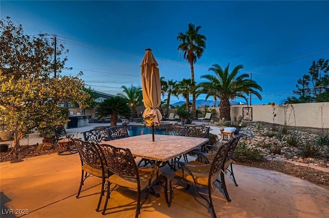view of patio / terrace featuring outdoor dining space