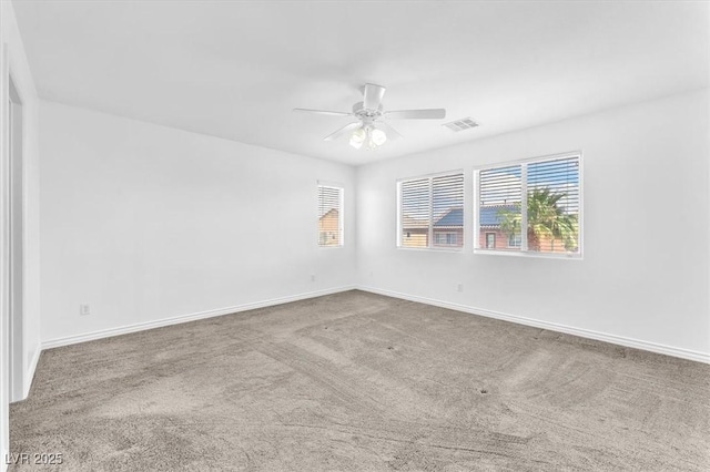 5060 Blue Rose St, North Las Vegas, NV 89081 - carpeted spare room with visible vents, baseboards, and ceiling fan