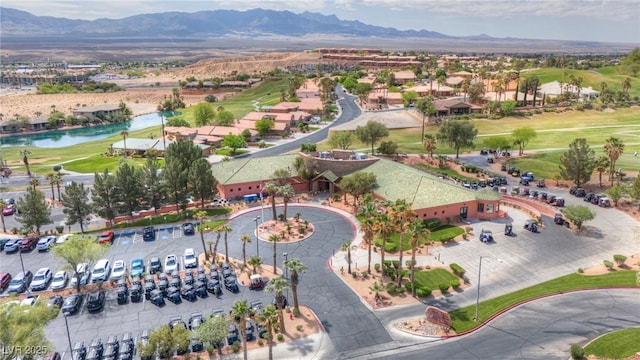 1074 Chaparral Dr, Mesquite, NV 89027 - bird's eye view of a golf club and a water and mountain view