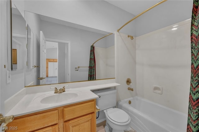 1074 Chaparral Dr, Mesquite, NV 89027 - bathroom featuring shower / bath combo with shower curtain and vanity