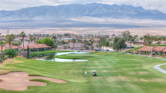 1074 Chaparral Dr, Mesquite, NV 89027 - view of home's community with a water and mountain view, a residential view, and view of golf course