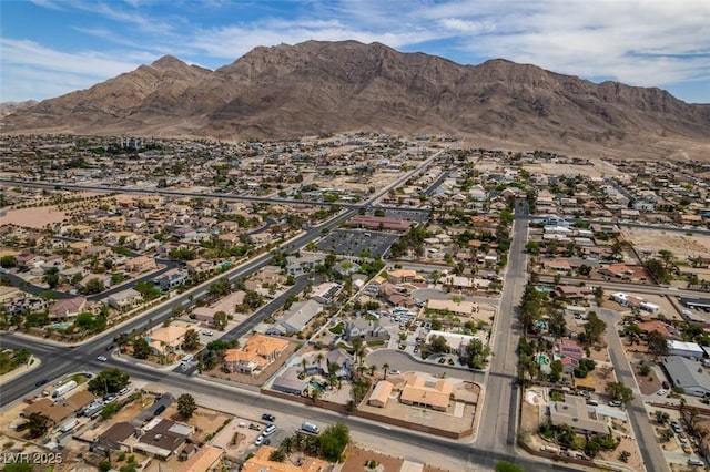 6520 Turtle Hill Rd, Las Vegas, NV 89110 - aerial view featuring a mountain view and a residential view