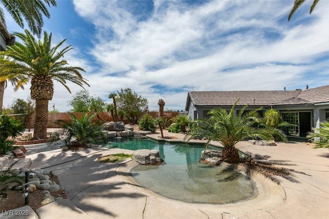 6520 Turtle Hill Rd, Las Vegas, NV 89110 - pool featuring a patio and a fenced backyard