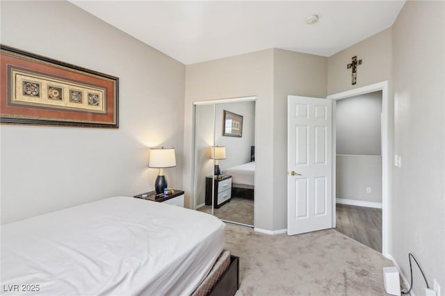 5286 Monterey Park Cir, Las Vegas, NV 89146 - carpeted bedroom with baseboards and a closet