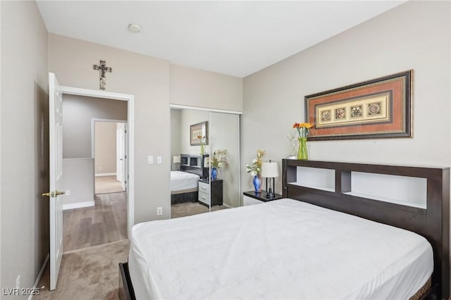 5286 Monterey Park Cir, Las Vegas, NV 89146 - bedroom with a closet, carpet, and baseboards