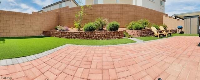 view of patio / terrace featuring a fenced backyard