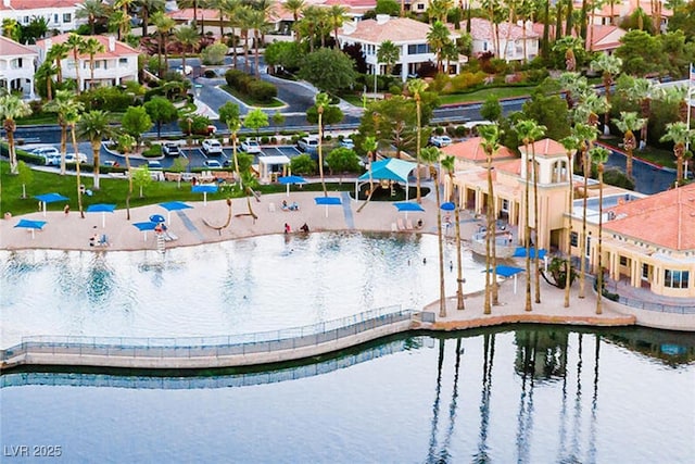 7620 Tortola Bay Ln, Las Vegas, NV 89128 - bird's eye view with a residential view and a water view