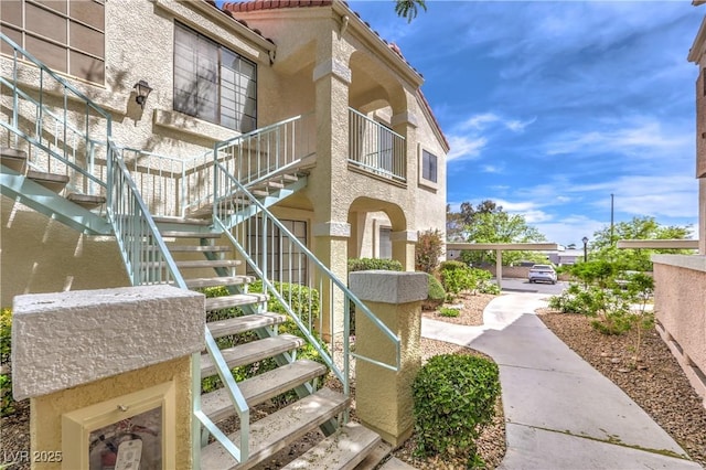 view of property with stairs