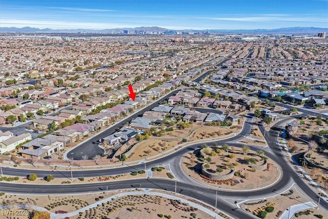 10150 Emerald Sunset Ct, Las Vegas, NV 89148 - drone / aerial view with a residential view and a mountain view