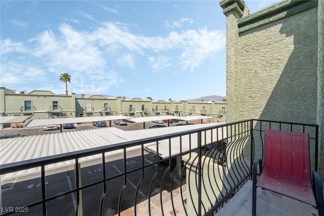 balcony with a residential view