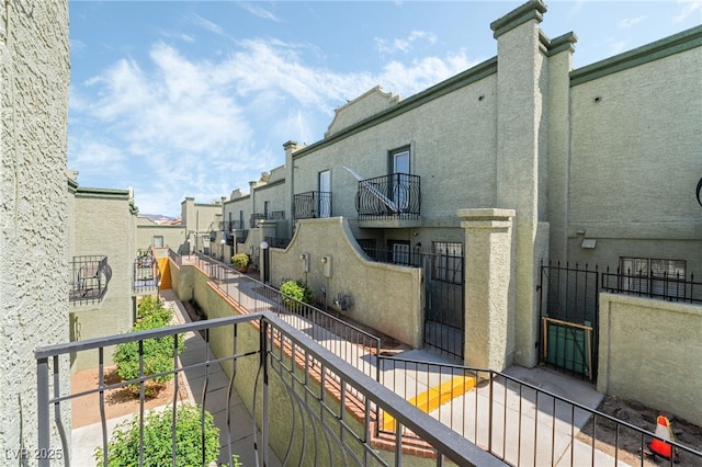 balcony featuring a residential view