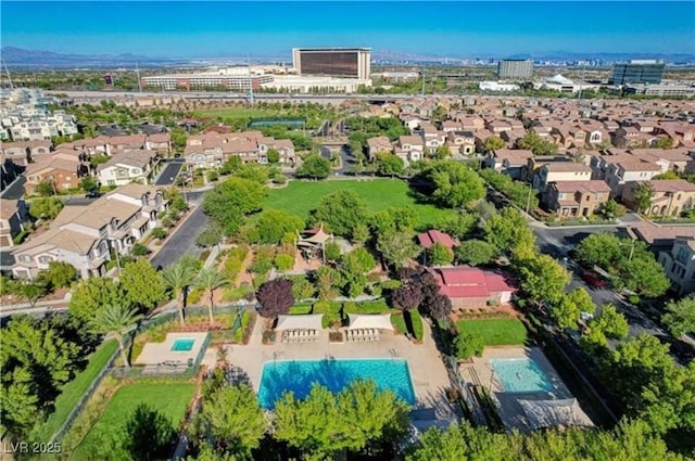 drone / aerial view featuring a residential view