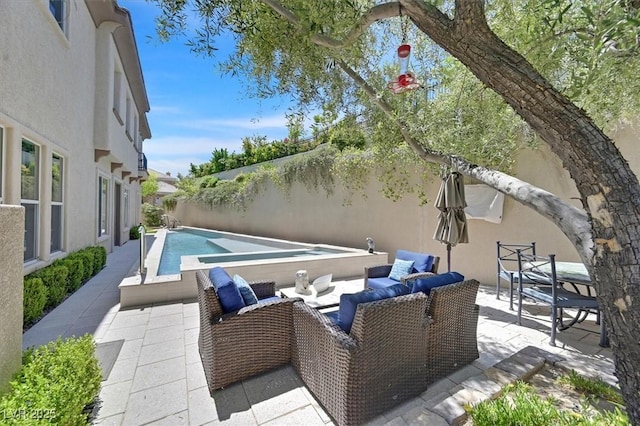 1201 Mersault Ct, Las Vegas, NV 89144 - view of swimming pool with a patio area, a fenced in pool, and a fenced backyard